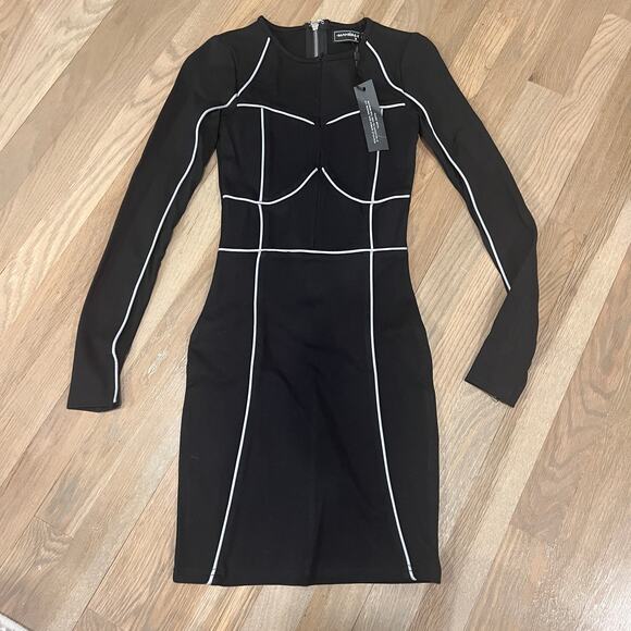 Maniere De Voir Bodycon Dress with Corset in size 6 - Picture 2 of 6
